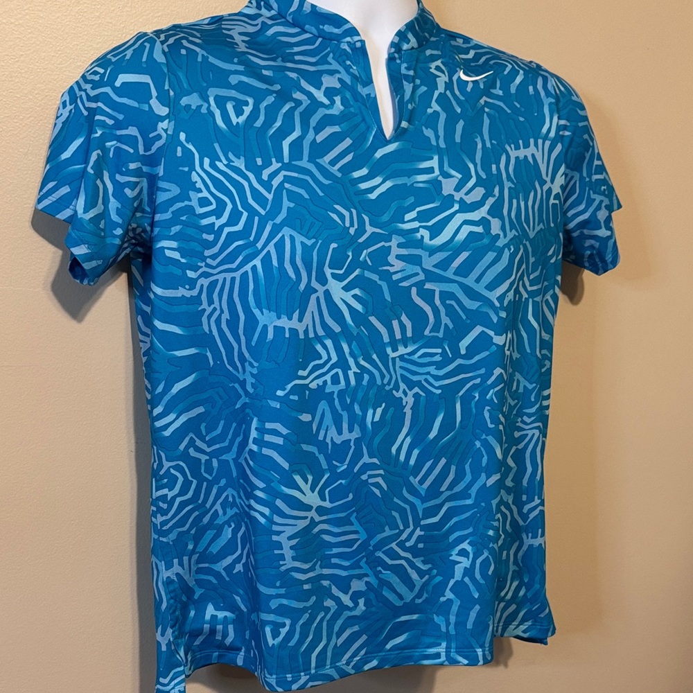 Nike Kids Teal Patterned Rashguard